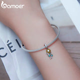 925 Silver Sunflower Charm Bead Pendant for Bracelet Jewelry