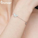 925 Silver Wizard Of Oz Mint Green Butterfly Bracelet CZ Women Gift