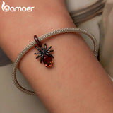 925 Silver Glass Spider Pendant for Bracelet Bangle