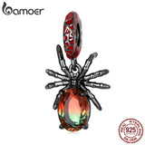 925 Silver Glass Spider Pendant for Bracelet Bangle