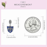 925 Silver Vintage Double-Headed Bald Eagle Shield Pendant