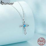925 Sterling Silver Braided Cross Necklace Turquoise Fine Jewelry