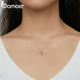 925 Sterling Silver Braided Cross Necklace Turquoise Fine Jewelry