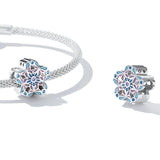 925 Vintage Pattern Charms for Women Bracelet & Bangle, Exquisite Flower Pendant