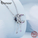 925 Silver Vintage Purple CZ Charms Bead for DIY Bracelet & Bangle