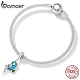 925 Silver Parrot Pendant for Charms Bracelet Dainty Bird Charms Women Jewelry