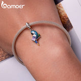 925 Silver Parrot Pendant for Charms Bracelet Dainty Bird Charms Women Jewelry