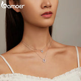 925 Silver Water Drop Demon Eye Pendant Necklace for Women
