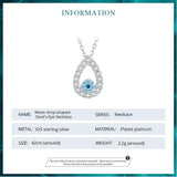 925 Silver Zircon Devil's Eye Pendant Necklace for Women BSN275