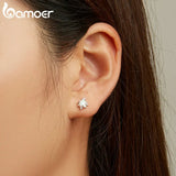 925 Silver Opal Waterdrop Earrings Star Ear Studs BSE685