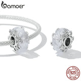 925 Silver Waves Spacer Beads Pendant for Charms Bracelet