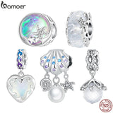925 Silver Waves Spacer Beads Pendant for Charms Bracelet