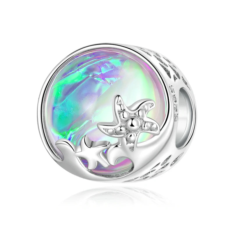 925 Silver Waves Spacer Beads Pendant for Charms Bracelet