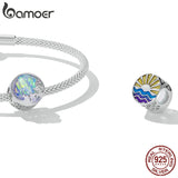 925 Silver Waves Spacer Beads Pendant for Charms Bracelet