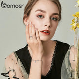 925 Silver Snowflake Bracelet CZ Snowflower Women Jewelry