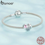 925 Silver Sister Charms Zircon Pendant DIY Bracelet Necklace Jewelry