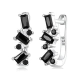 Vintage 926 Silver U-shaped Ear Buckle Zircon Earrings