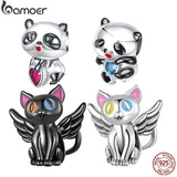 925 Sterling Silver Cat Series Charms for Bracelets DIY Jewelry Making