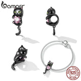 925 Sterling Silver Cat Series Charms for Bracelets DIY Jewelry Making