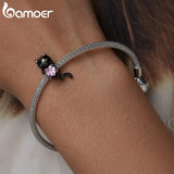 925 Sterling Silver Cat Series Charms for Bracelets DIY Jewelry Making