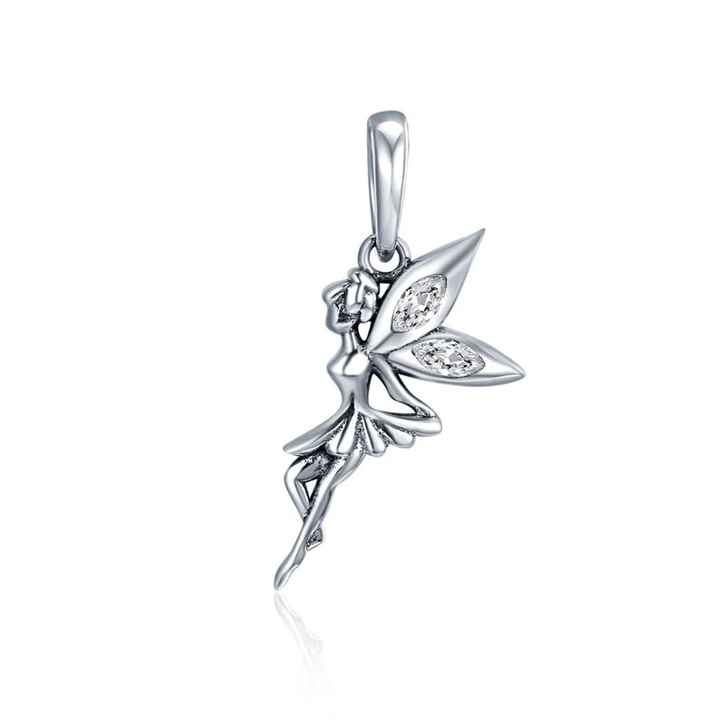 925 Silver Cat Pendant Necklace with Shell Pearl Chain for Women