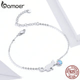 925 Silver Opal Link Bracelet for Women SCB175