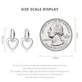 925 Silver Love Ear Buckles for Girl Heart Earrings Women Fine Jewelry Gift