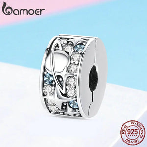 925 Silver Universe Clip Charm Fits Bracelet Necklace DIY Jewelry SCC985