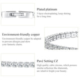 Platinum Tennis Bracelet Women Birthday Gift Jewelry YIB051