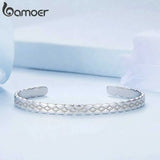 Rhomboid Pattern Cuff Bracelet Opening Bracelet for Women Birthday Jewelry