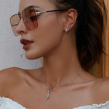 925 Silver Snake Necklace Heart Pendant for Women
