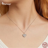 925 Silver Lace Heart Pendant Necklace for Women - Thanksgiving Gift