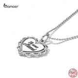 925 Silver Lace Heart Pendant Necklace for Women - Thanksgiving Gift