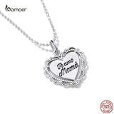 925 Silver Lace Heart Pendant Necklace for Women - Thanksgiving Gift