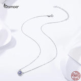 Sterling Silver Devil's Eye Zircon Pendant Necklace