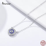 Sterling Silver Devil's Eye Zircon Pendant Necklace