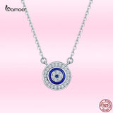 Sterling Silver Devil's Eye Zircon Pendant Necklace