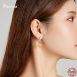Gold-Plated Sunflower Earrings 925 Silver Ear Buckle