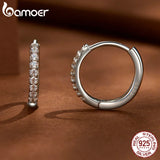 Moissanite Hoop Earrings Lab Diamond 925 Silver Fine Jewelry