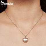 Personalized Heart Birthstone Necklace 925 Silver Women Birthday Gift