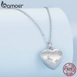 Personalized Heart Birthstone Necklace 925 Silver Women Birthday Gift