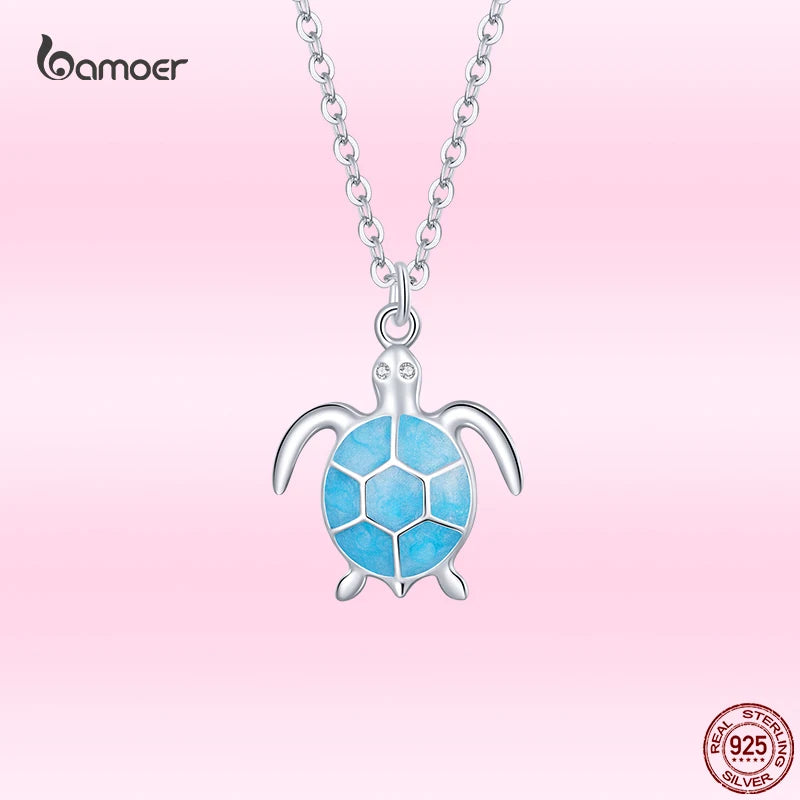 Turtle Necklace 925 Sterling Silver Animal Pendant Fine Jewelry