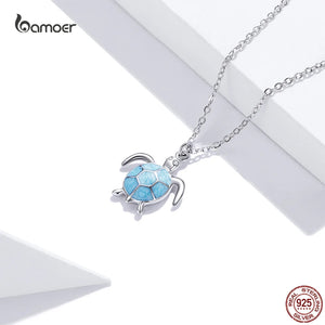 Turtle Necklace 925 Sterling Silver Animal Pendant Fine Jewelry
