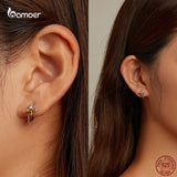 Mini Bee Stud Earrings 925 Sterling Silver Animal Insect Ear Studs