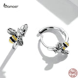 Mini Bee Stud Earrings 925 Sterling Silver Animal Insect Ear Studs