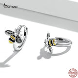 Mini Bee Stud Earrings 925 Sterling Silver Animal Insect Ear Studs