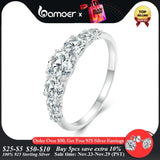 D VVS1 EX Moissanite Ring Lab Diamond 925 Sterling Silver Women Engagement