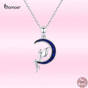 Moon Fairy Necklace 925 Sterling Silver Anniversary Jewelry