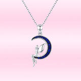 Moon Fairy Necklace 925 Sterling Silver Anniversary Jewelry