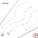 925 Sterling Silver Baby Elephant Necklace for Women Animal Pendant